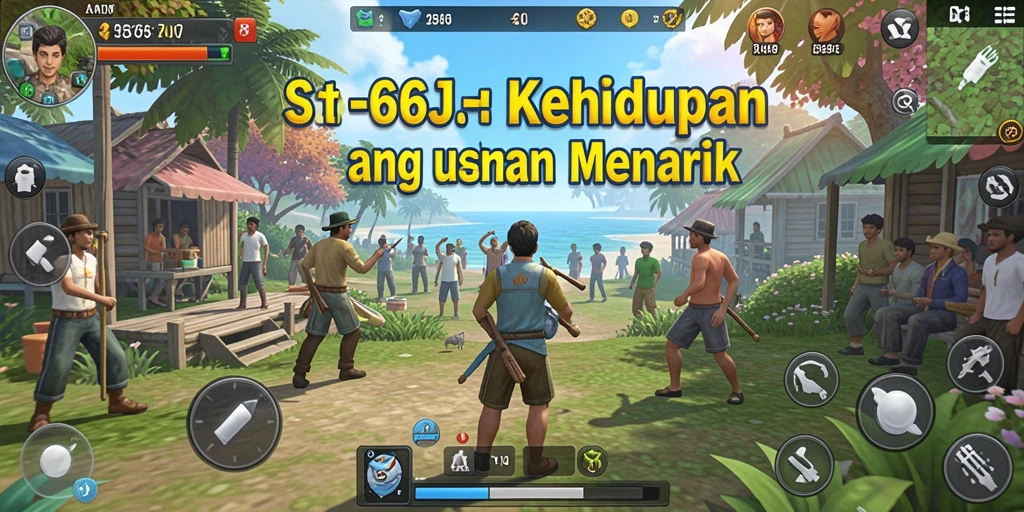 Tampilan gameplay menarik dari 666J dengan karakter dan interaksi yang kaya.