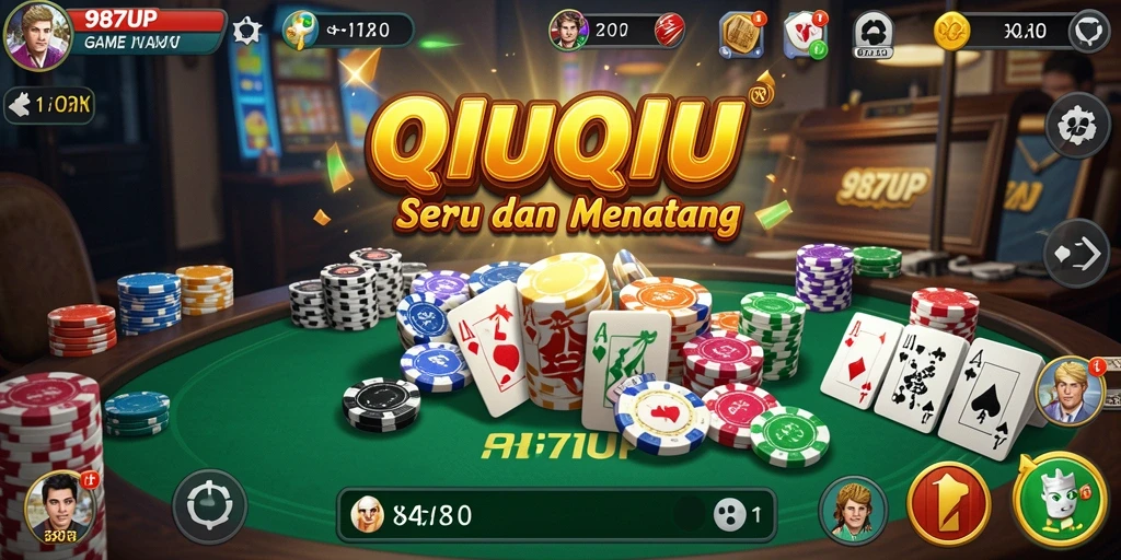 Screenshot gameplay QiuQiu yang intens dan seru.
