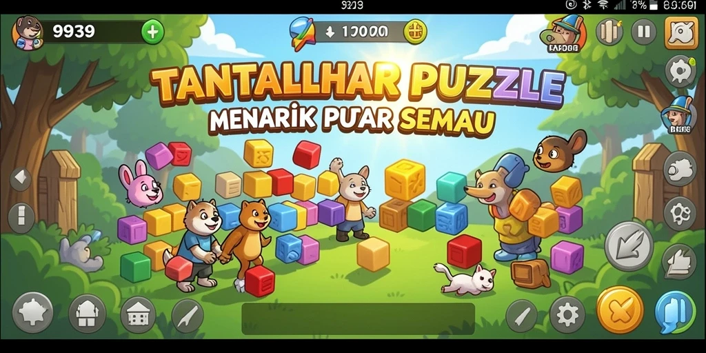 Tampilan gameplay menantang dari aplikasi Puzzle 9939.