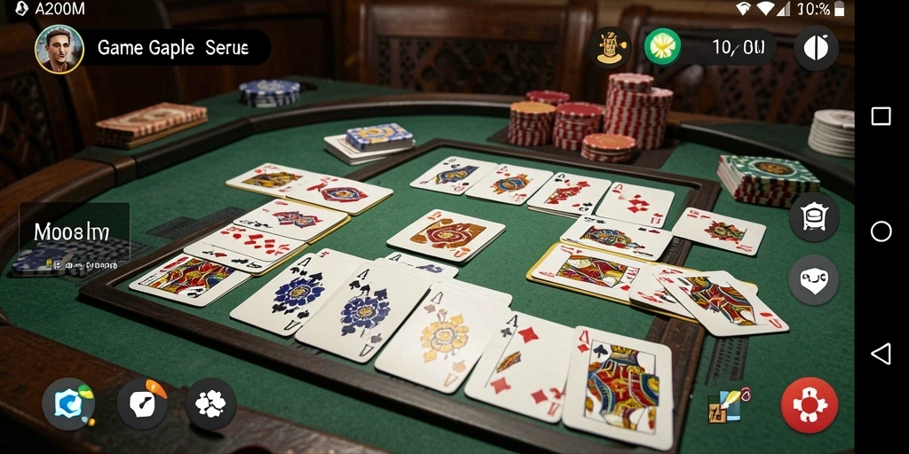Tampilan seru dari gameplay Gaple di A200M.