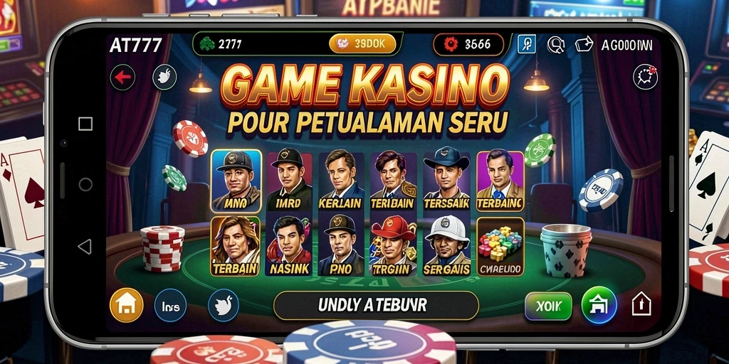 Tampilan menarik dari gameplay Kasino di AT777.