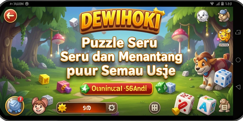 Gameplay DEWIHOKI menampilkan tantangan puzzle yang menarik dan beragam.