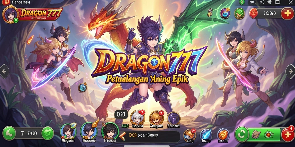Screenshot gameplay DRAGON777 menunjukkan pertarungan seru dan karakter menarik.