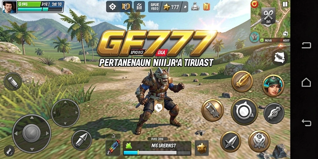 Tampilan gameplay GF777 yang menegangkan dalam mode Tower Defense.