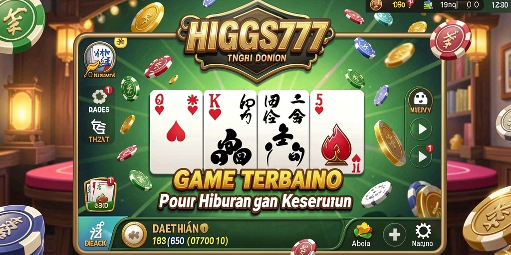 Tampilan menarik dari gameplay Domino HIGGS777 yang seru.