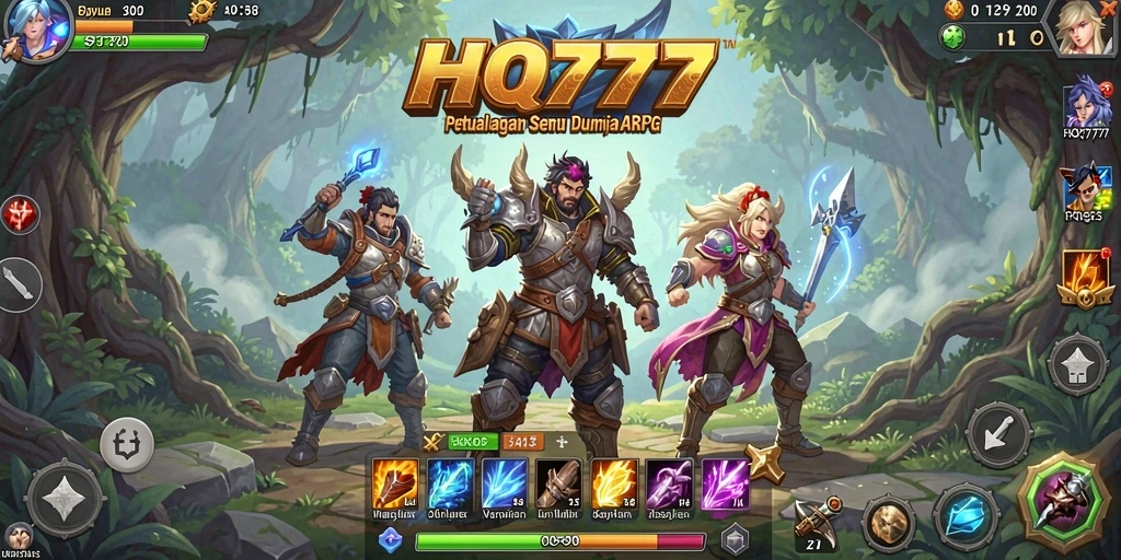 Tampilan gameplay HQ777 yang mendebarkan dan penuh aksi ARPG.