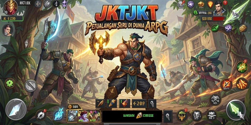 Gameplay seru JKTJKT dengan pertarungan yang intens dan karakter unik.