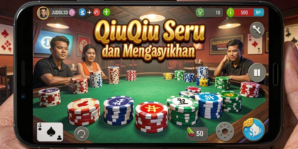 Tampilan gameplay seru dalam JUDOL303 dengan kartu QiuQiu.
