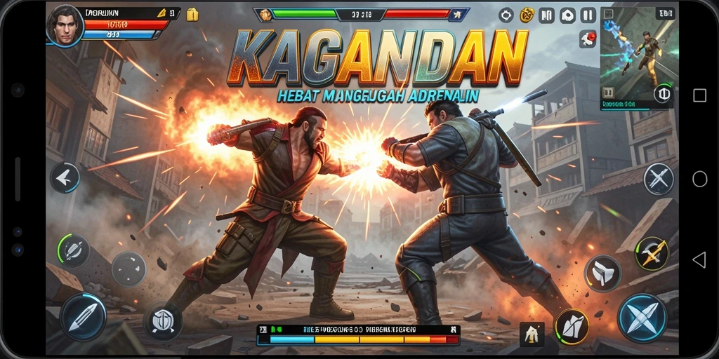 Tampilan seru dari gameplay KAGANDAN yang intens.
