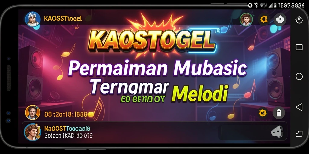 Screenshot KAOSTOGEL menampilkan gameplay musik yang seru dan interaktif.