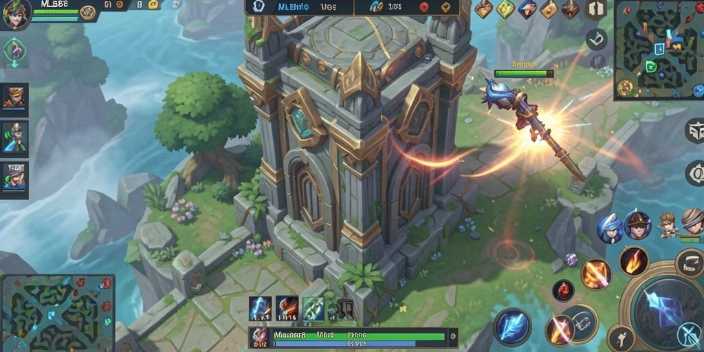 Tangkapan layar gameplay MLBB8 dengan aksi Tower Defense yang seru.