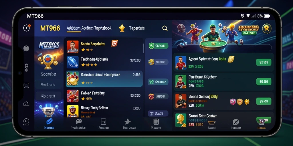 Tampilan menarik dari gameplay Sportsbook di MT966.