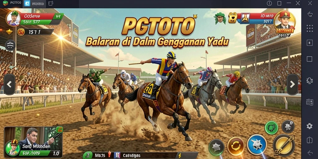 Tampilan gameplay PGTOTO dengan aksi balap yang menegangkan.