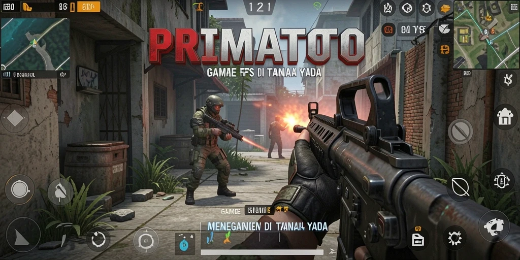 Sudut pandang menegangkan dari gameplay PRIMATOTO.