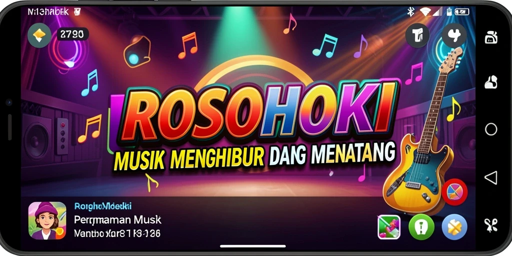 Tampilan gameplay ROSOHOKI yang interaktif dan penuh warna.