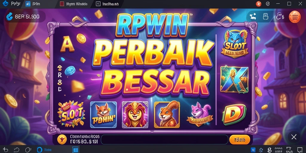 Tangkapan layar gameplay RPWIN yang menampilkan aksi seru permainan Slot.