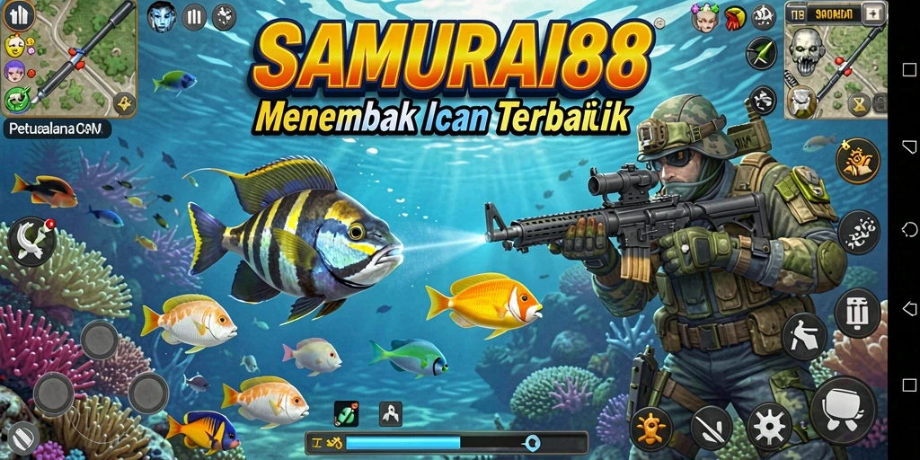 Gameplay menarik dari SAMURAI88 menembak ikan dengan grafis yang cantik.