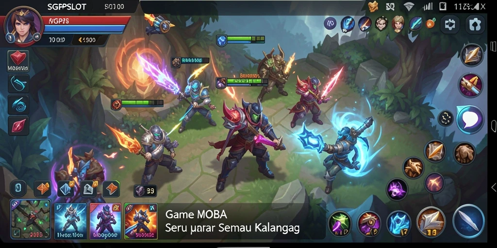 Tampilan seru gameplay MOBA di SGPSLOT dengan aksi menegangkan.