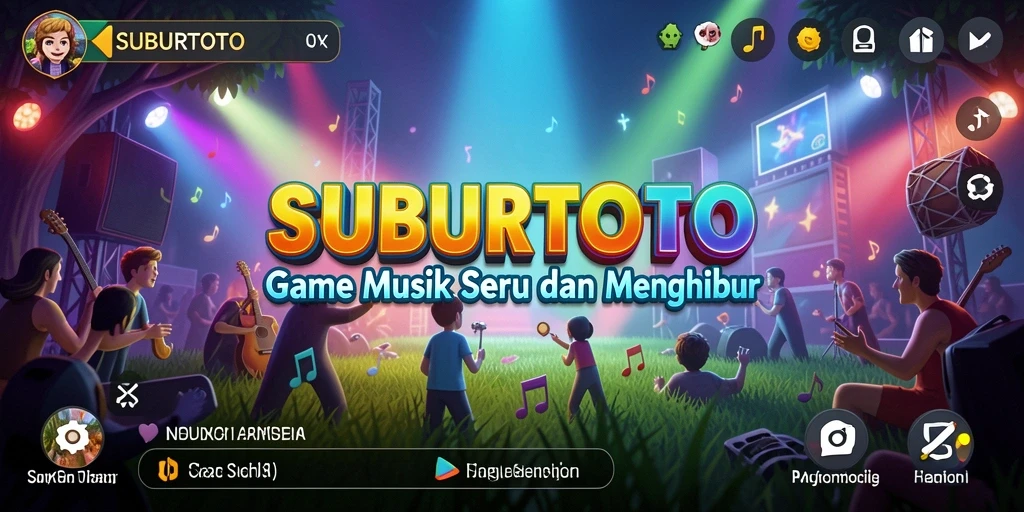 Tangkapan layar gameplay SUBURTOTO yang menampilkan momen seru bermain musik.